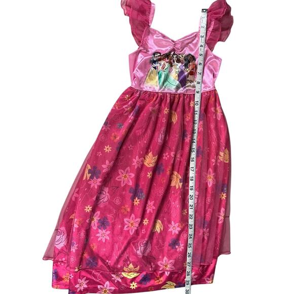Disney Princess Pink Dress Kids Size 6 Nightgown Costume Jammies Floral Mesh - Picture 4 of 7